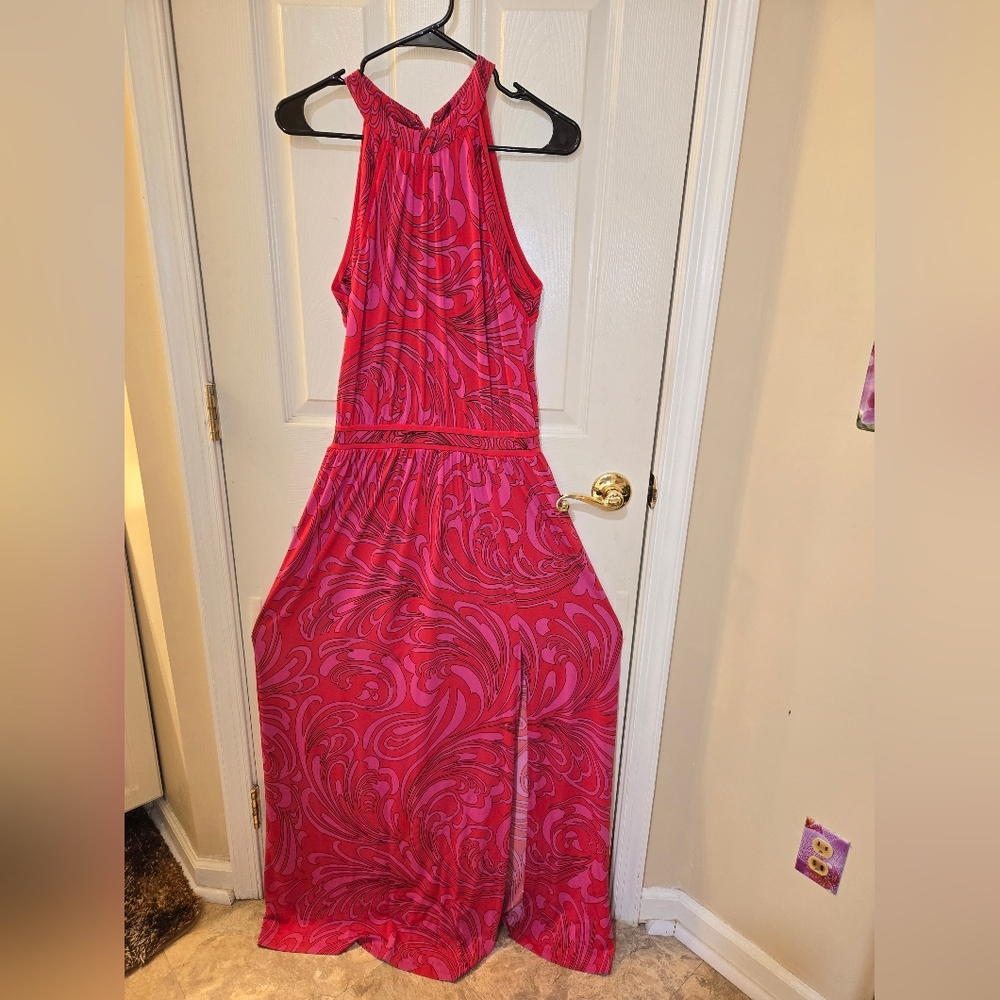 MICHAEL Michael Kors Pink Swirl Maxi Dress